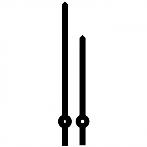 Комплект стрелок 031 black для механизма Hermle
