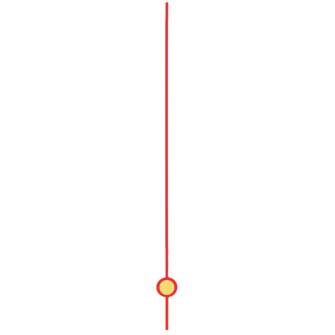 Секундная стрелка 30-0729-0000 red для механизма Hermle