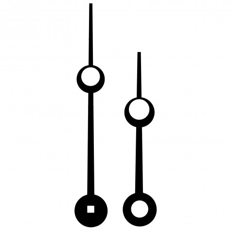 Комплект стрелок для механического механизма, 64/45мм Комплект стрелок для механического механизма, 64/45мм