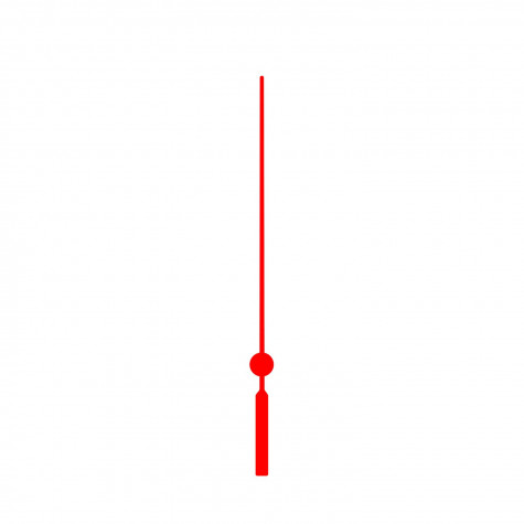 Секундная стрелка sec. 125 red для механизма Hermle