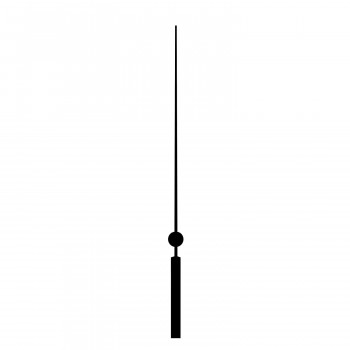 Секундная стрелка Sec. D black (123мм)