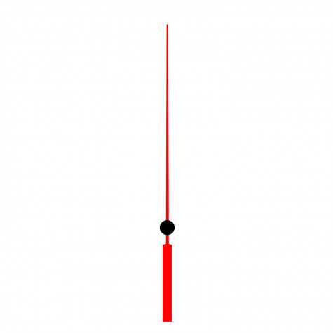 Секундная стрелка sec. D red для механизма Hermle