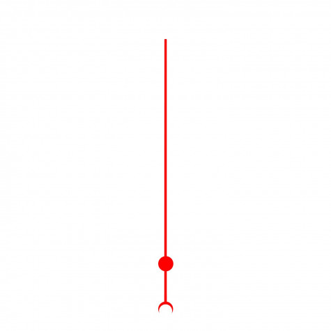 Секундная стрелка sec. G1 red для механизма Hermle
