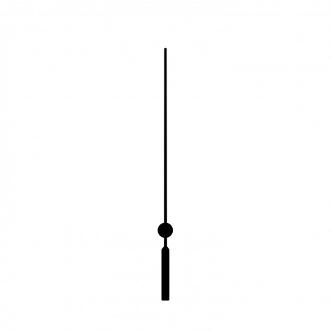 Секундная стрелка sec. 125 black для механизма Hermle