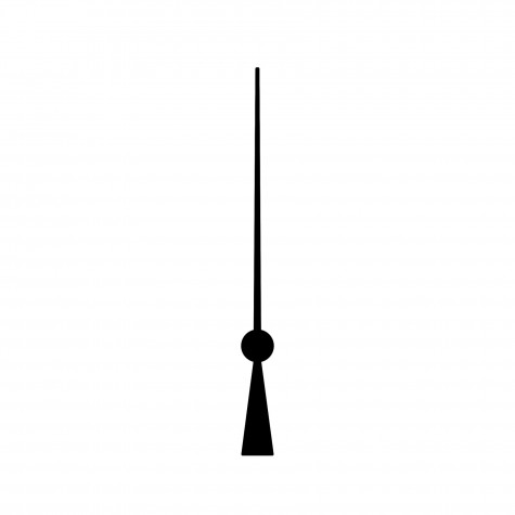 Секундная стрелка sec 60 black для механизма Hermle