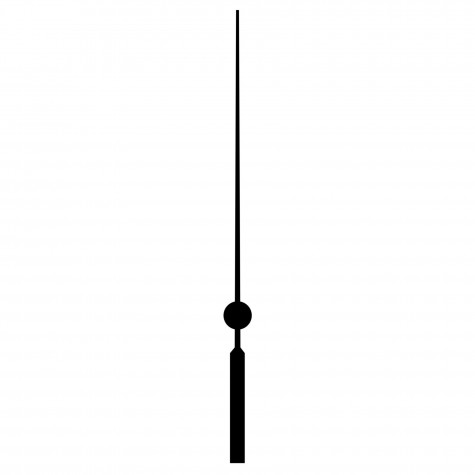Секундная стрелка sec 90 black для механизма Hermle