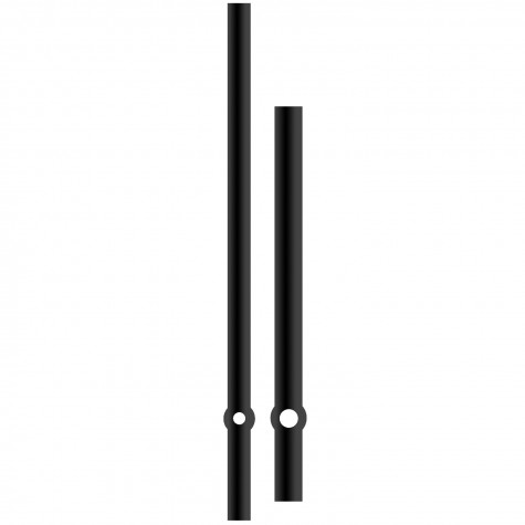Комплект стрелок 3389  black для механизмов ETA и Sangtai