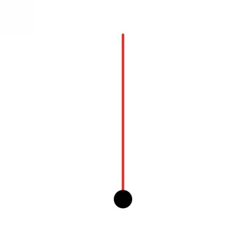 Секундная стрелка 132 red (80мм)