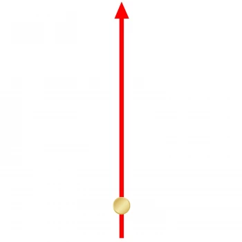 Секундная стрелка 6004 red (90мм)