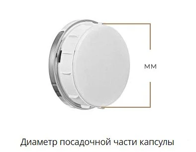 Размер посадочной части часовой капсулы